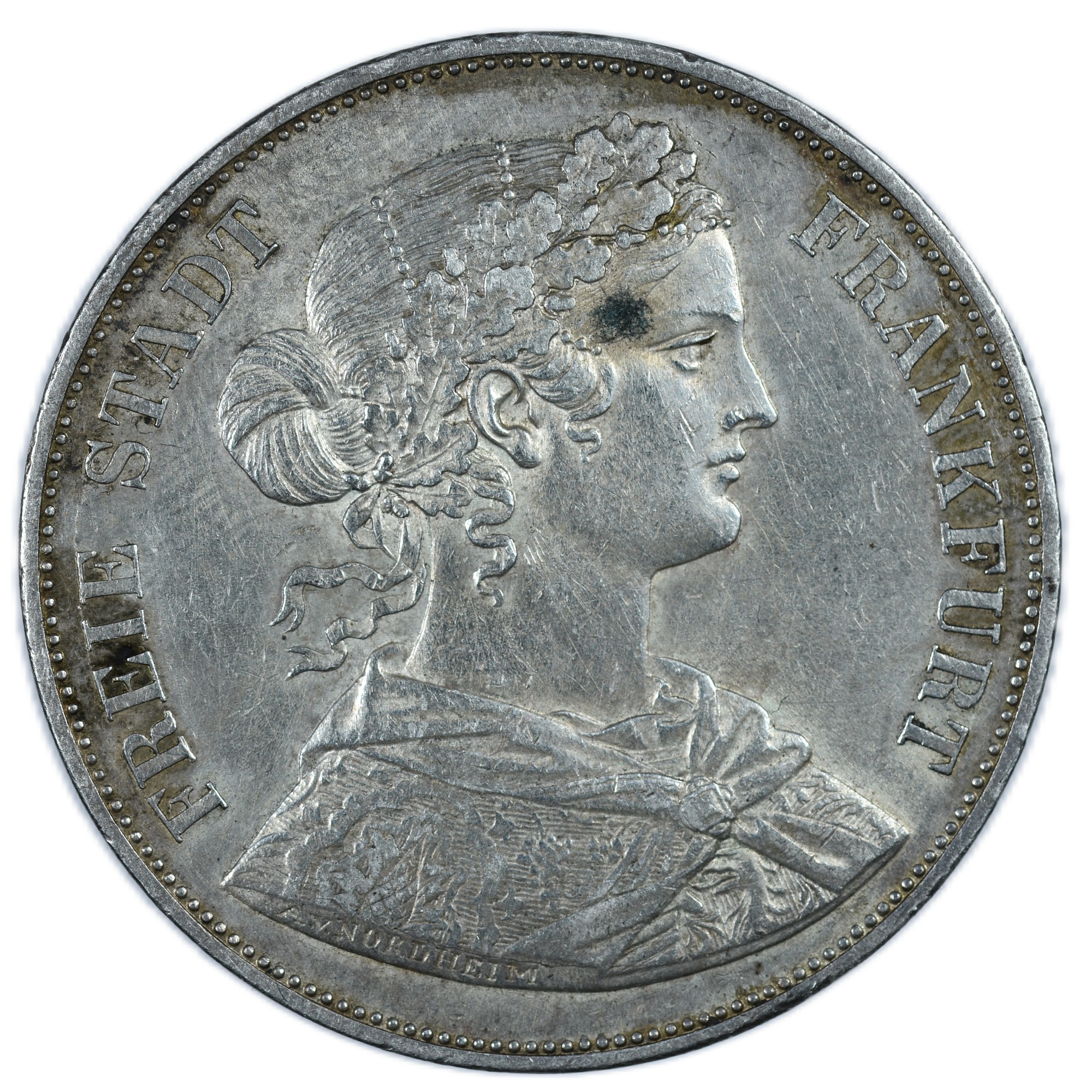 FRANCFORT 2 THALER 1861 AVERS