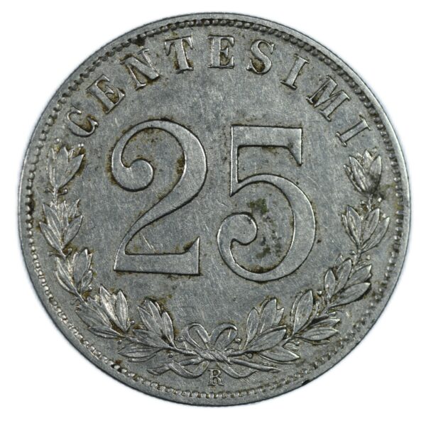 ITALIE 25 CENTESIMI 1903 AVERS