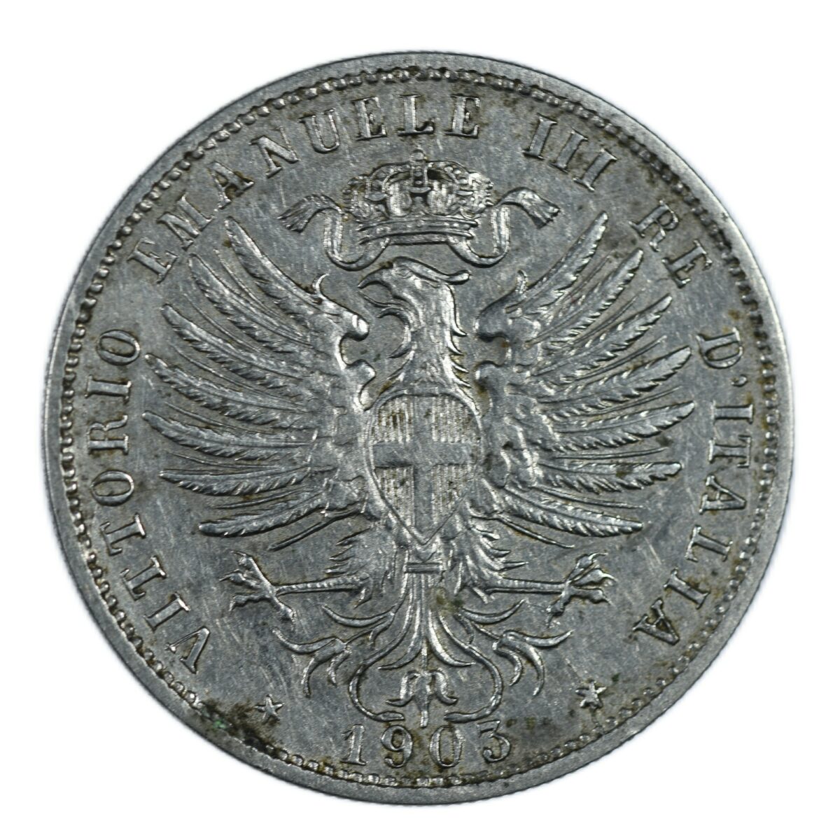 ITALIE 25 CENTESIMI 1903 REVERS