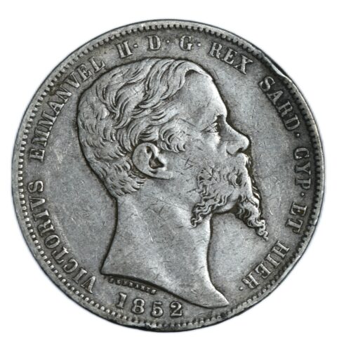 ITALIE 5 LIRE 1852 AVERS