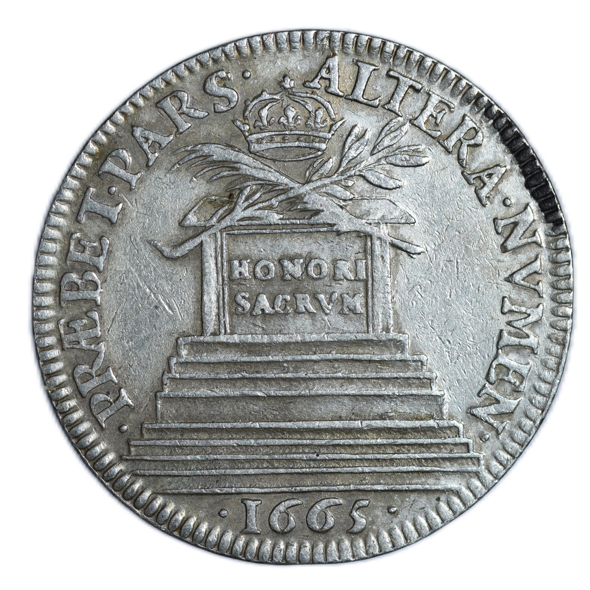 JETON ANNE AUTRICHE 1655 ARGENT REVERS