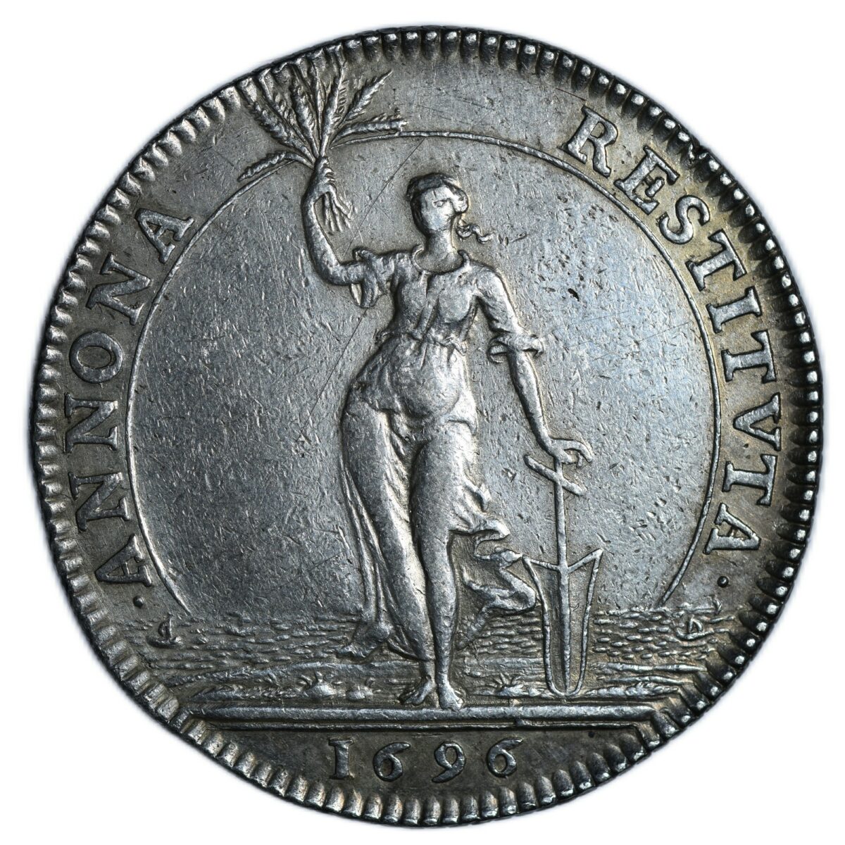 JETON ARGENT 1696 AVERS