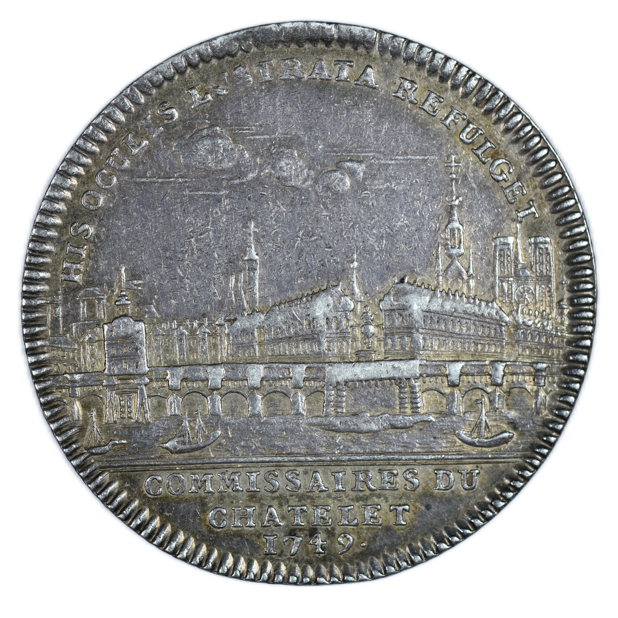 JETON ARGENT CHATELET 1749 AVERS
