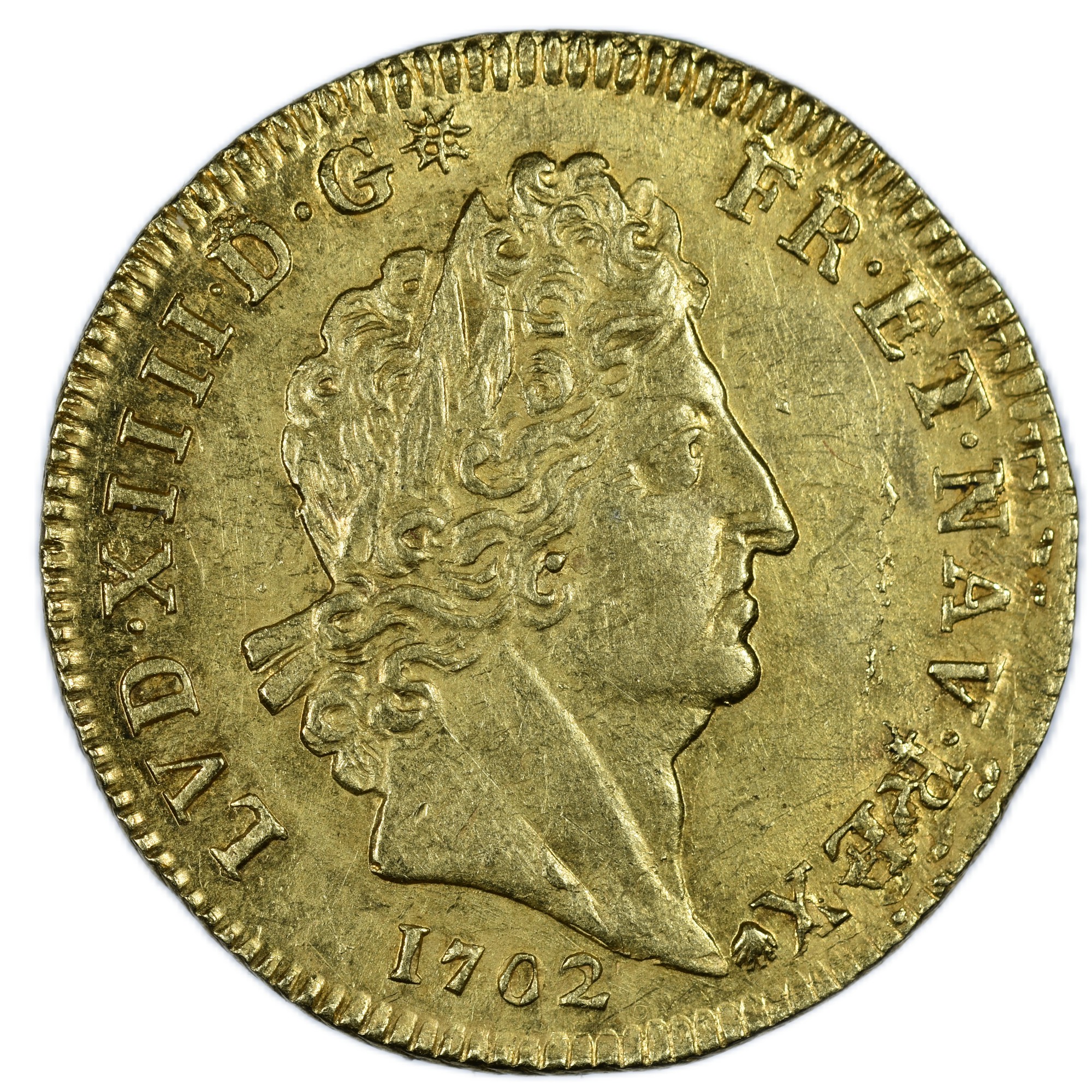 LOUIS XIV LOUIS INSIGNES 1702 PARIS AVERS