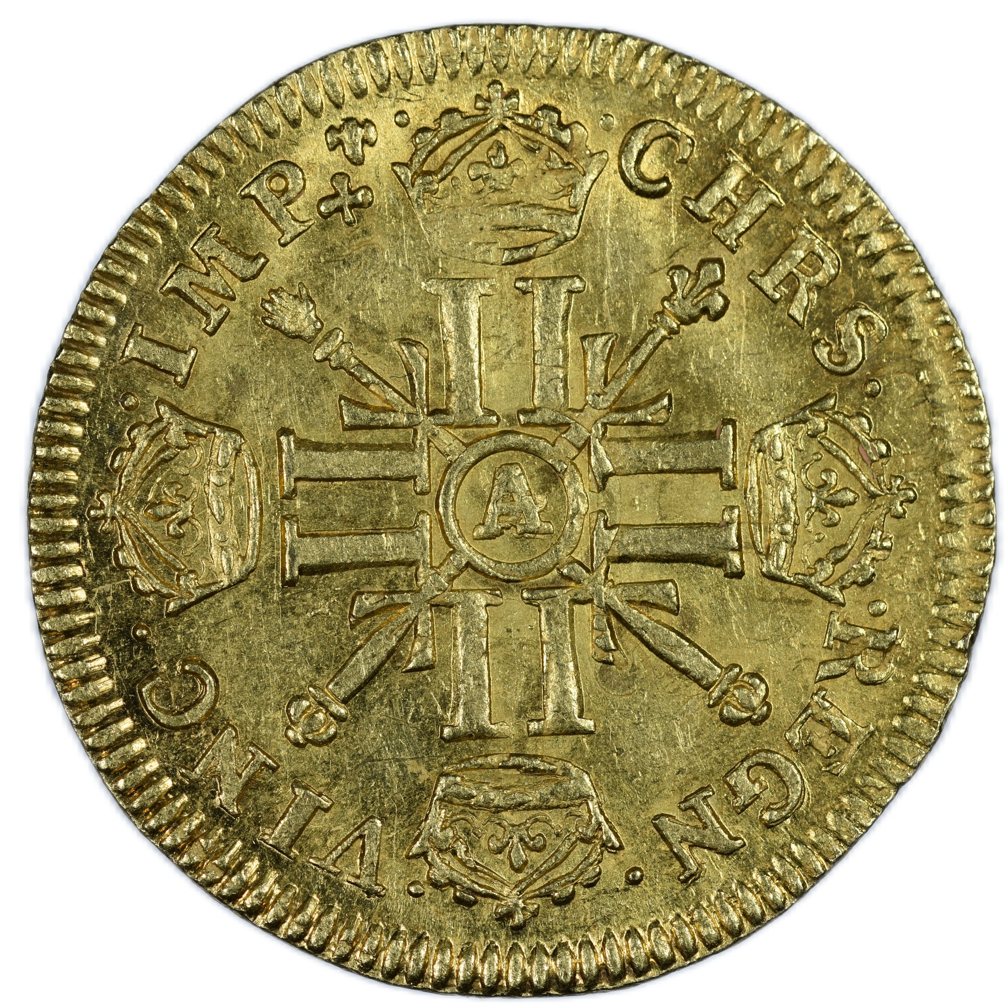 LOUIS XIV LOUIS INSIGNES 1702 PARIS REVERS