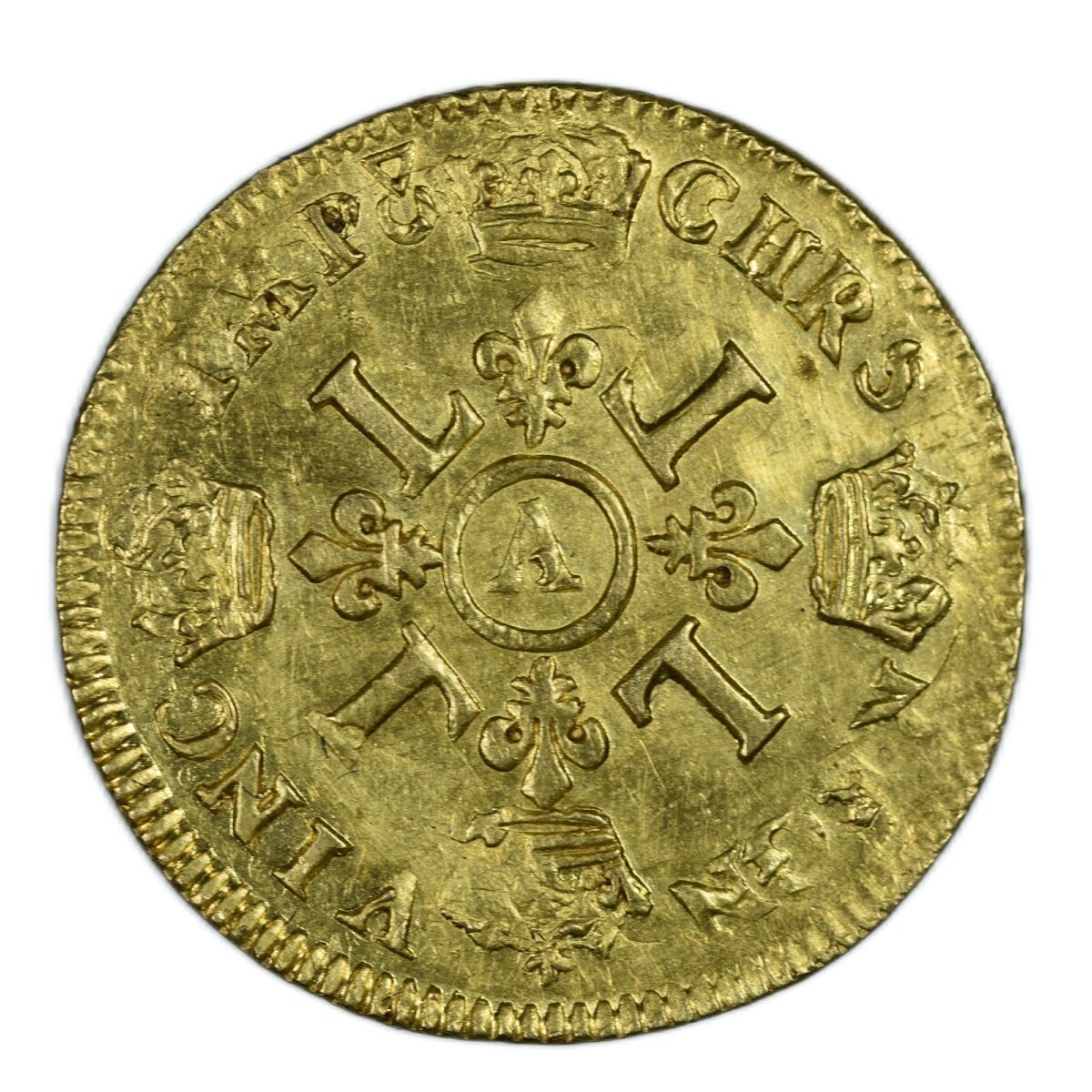 LOUIS XIV LOUIS OR 4 L 1693 PARIS REVERS