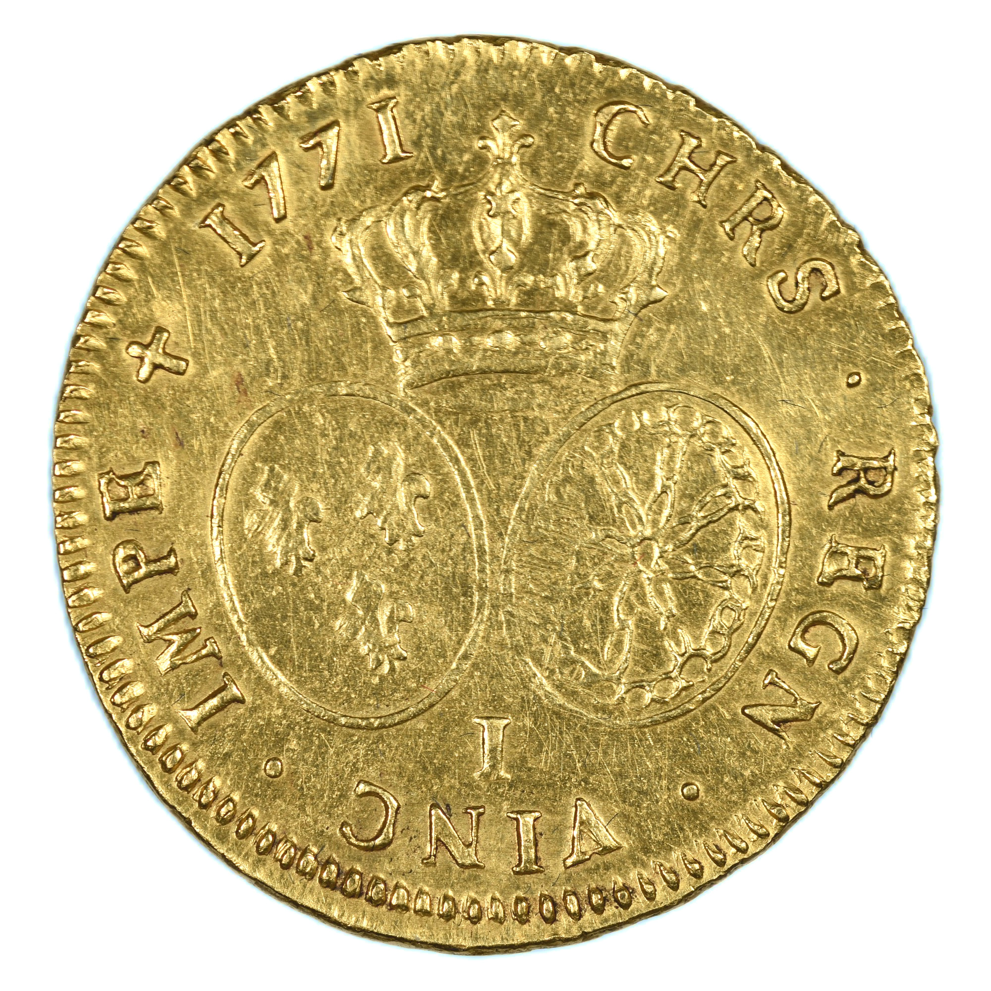 LOUIS XV DOUBLE LOUIS VIEILLE TETE 1771 LIMOGES REVERS