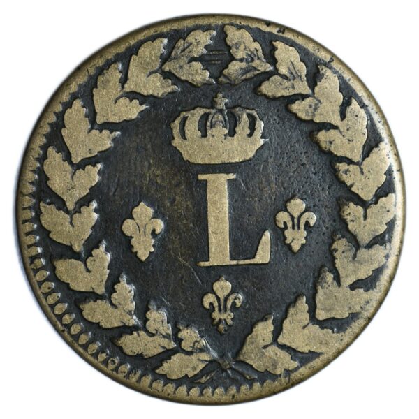 LOUIS XVIII INCUSE FAUTEE BLOCUS DECIME AVERS