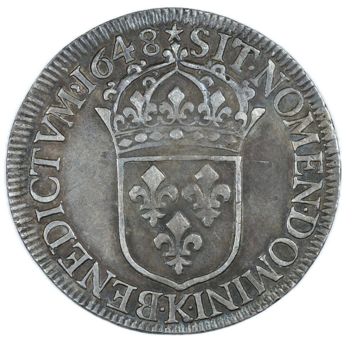 LOUIS XIV ECU 1648 BORDEAUX REVERS