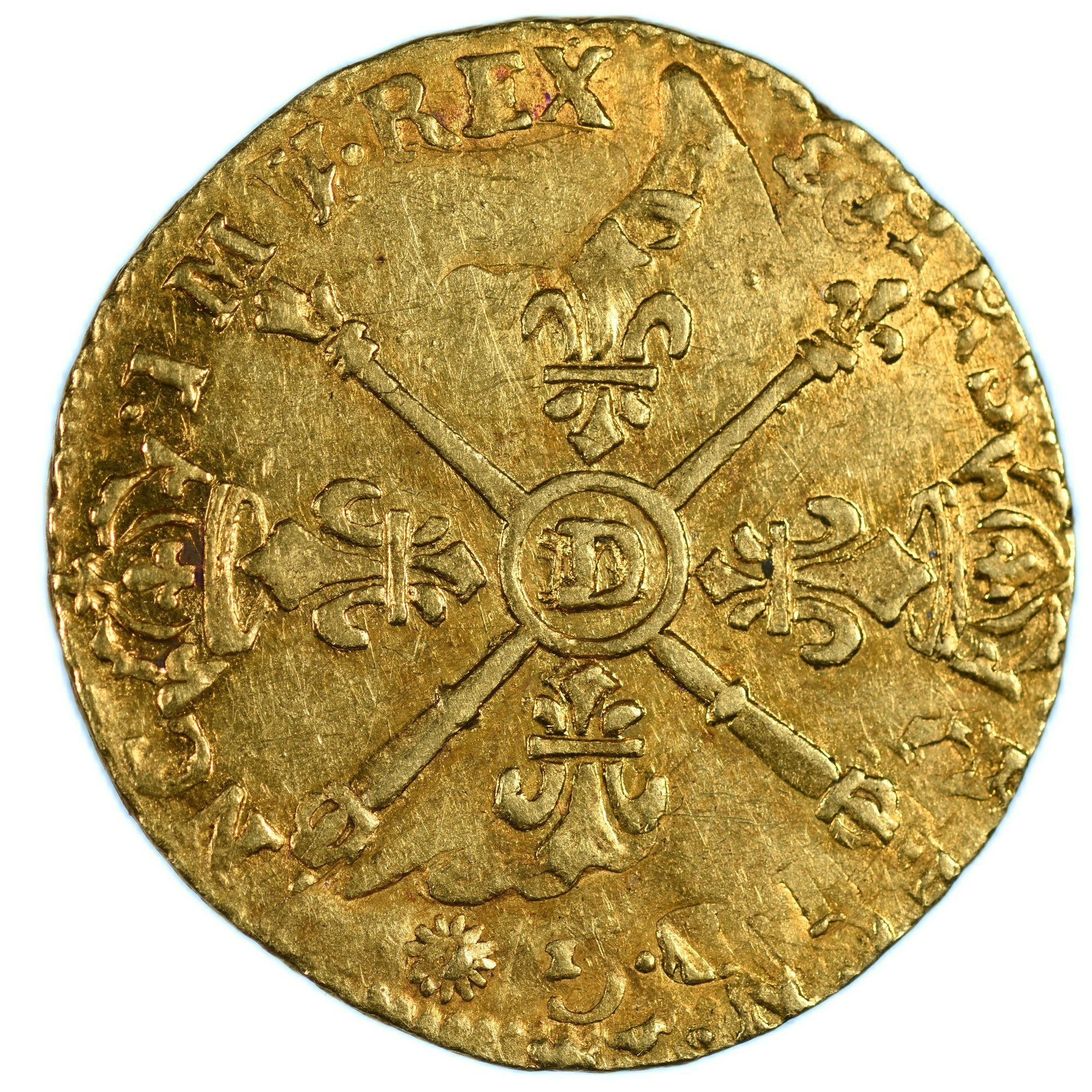 LOUIS XIV INSIGNES LYON OR REVERS