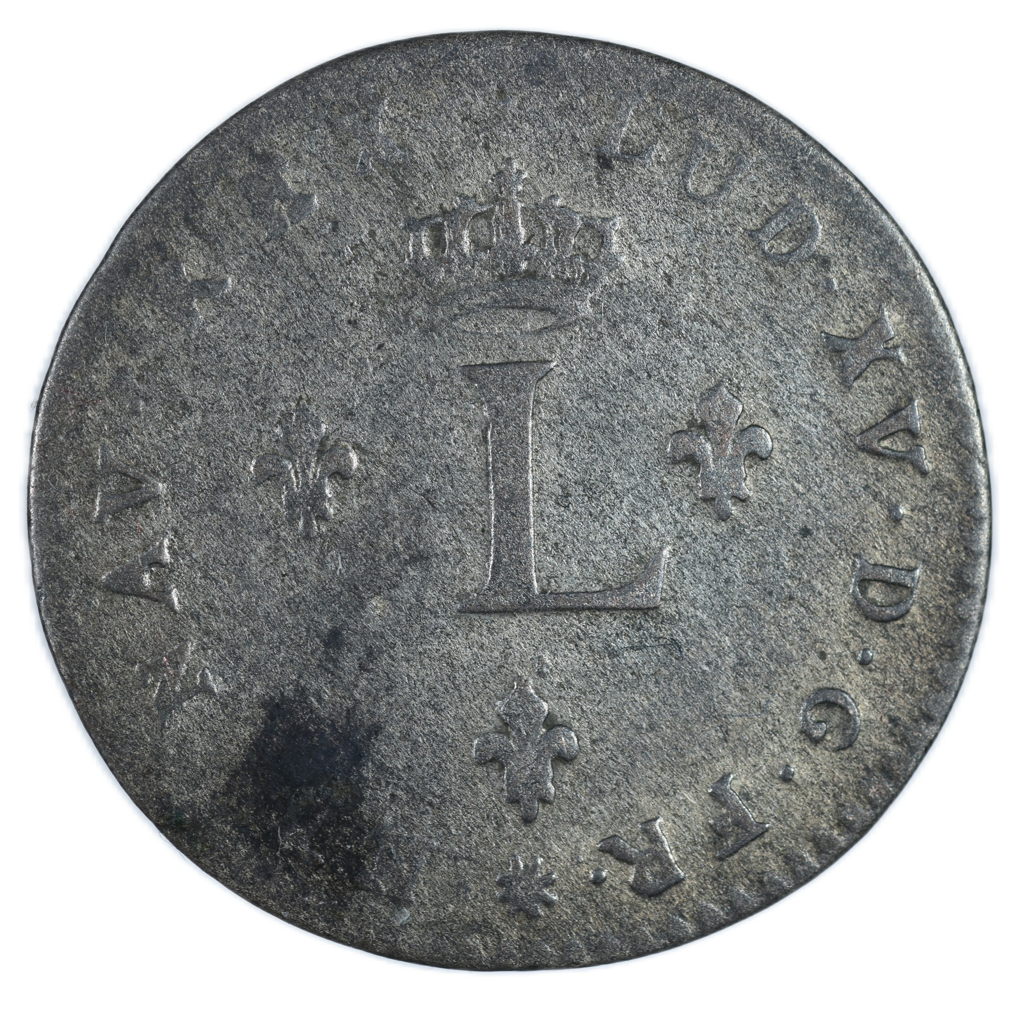 LOUIS XV DOUBLE SOL 1739 LYON REVERS