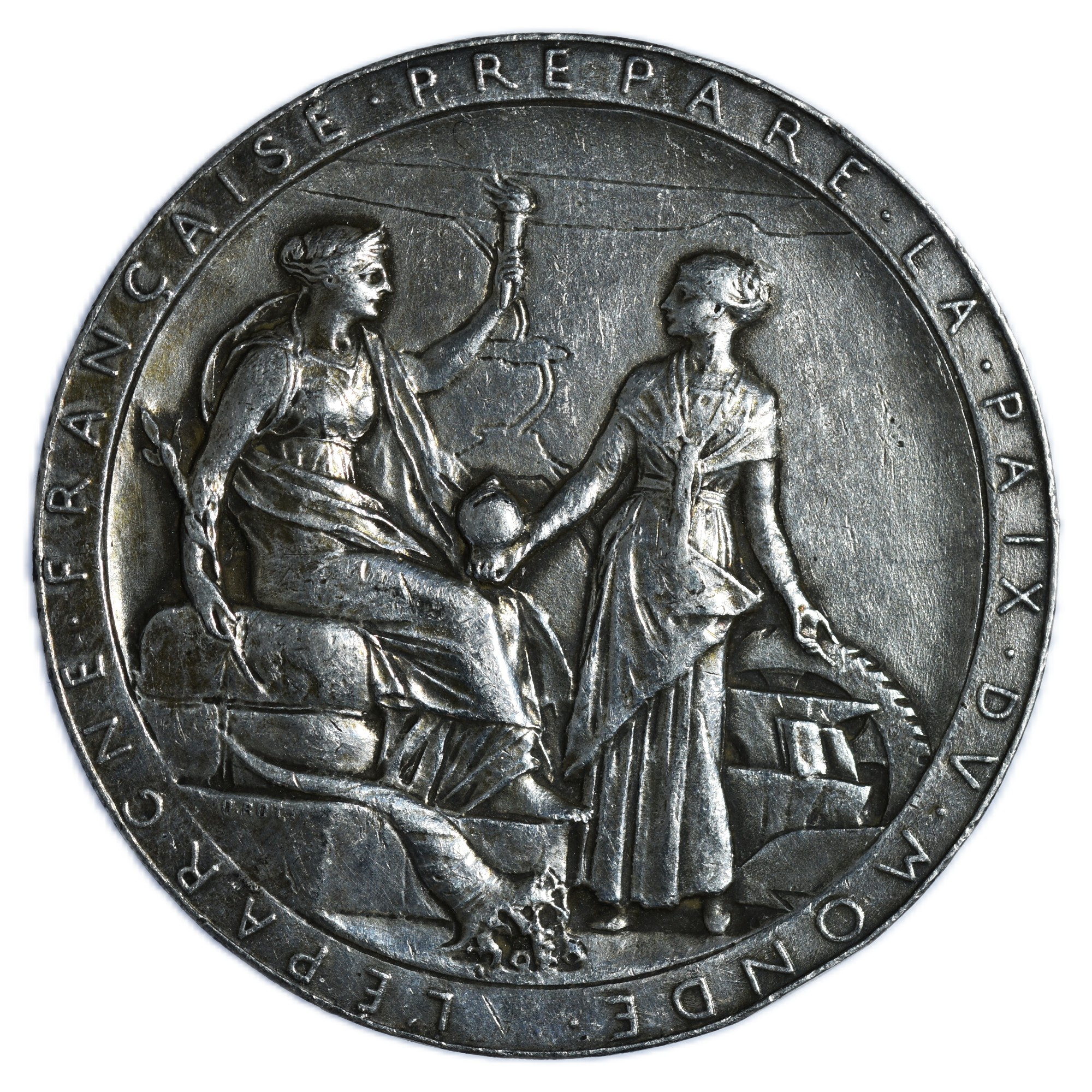 Médaille - Argent - Roty - Ouverture du canal de Suez - 1869