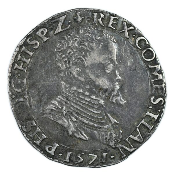 Pays-Bas espagnols - Philippe II - 1/5 Philipsdaalder 1571 - Bruges
