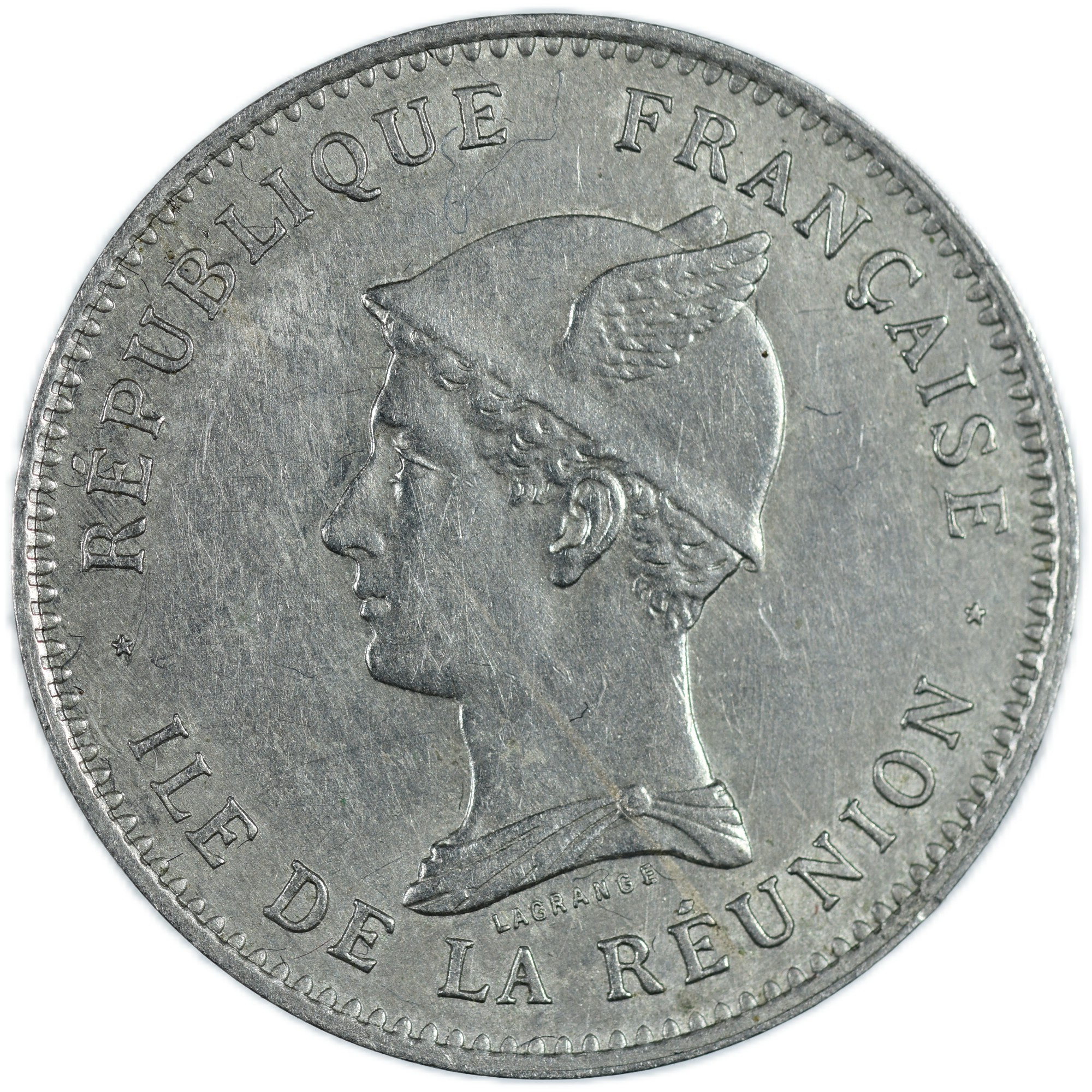 REUNION 50 CENTIMES 1896 AVERS