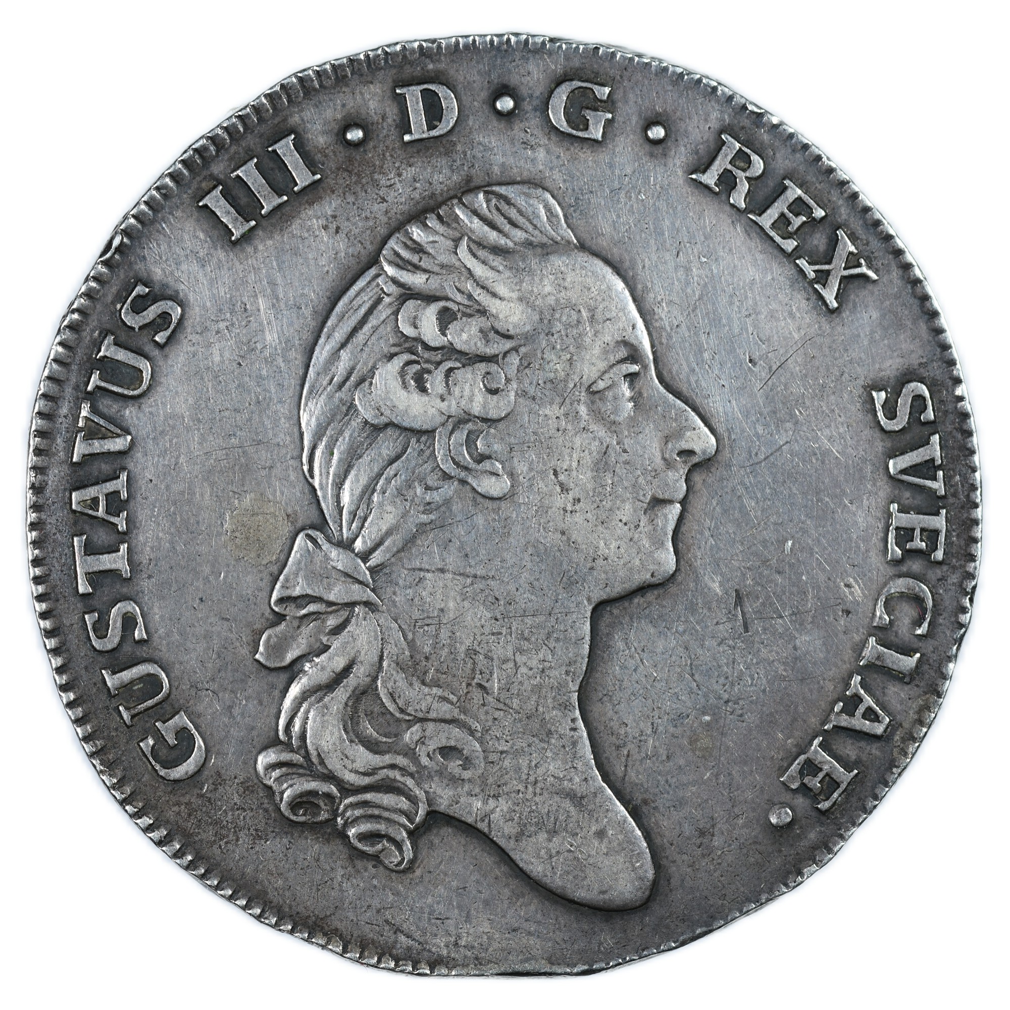 SUEDE 2/3 RIKSDALER 1776 AVERS